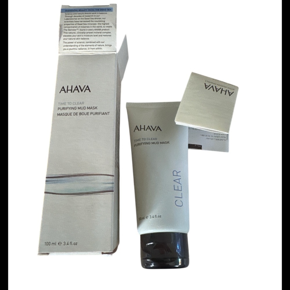 AHAVA Time to Clear Mud Mask New in box